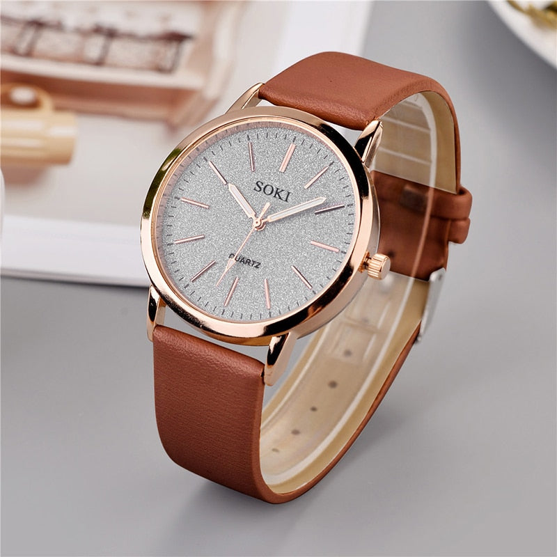 Women's watch with a sparkling dial and bracelet