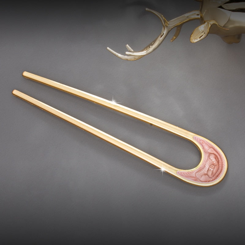 Hair slide with a colorful accent
