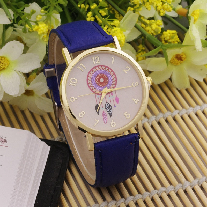 Women's watch with a dreamcatcher motif