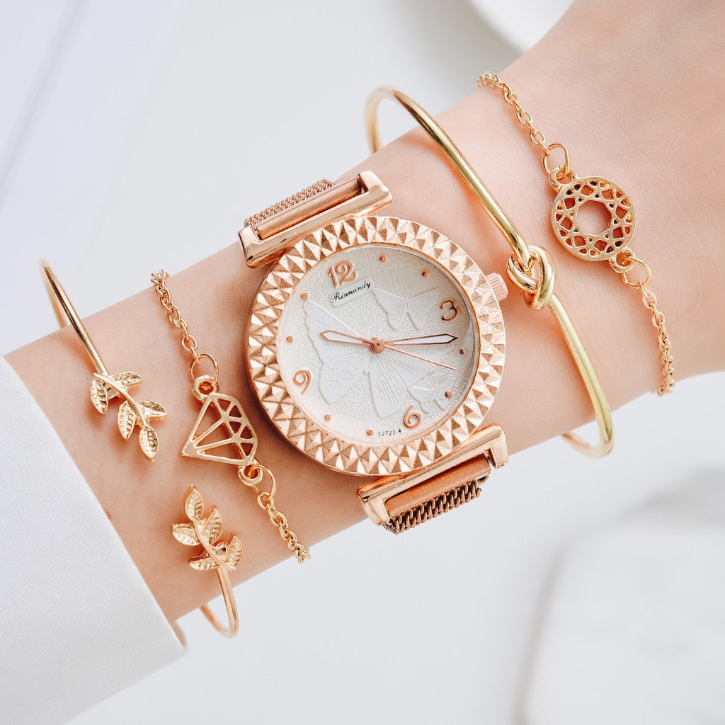 Ladies' watch with bracelet set