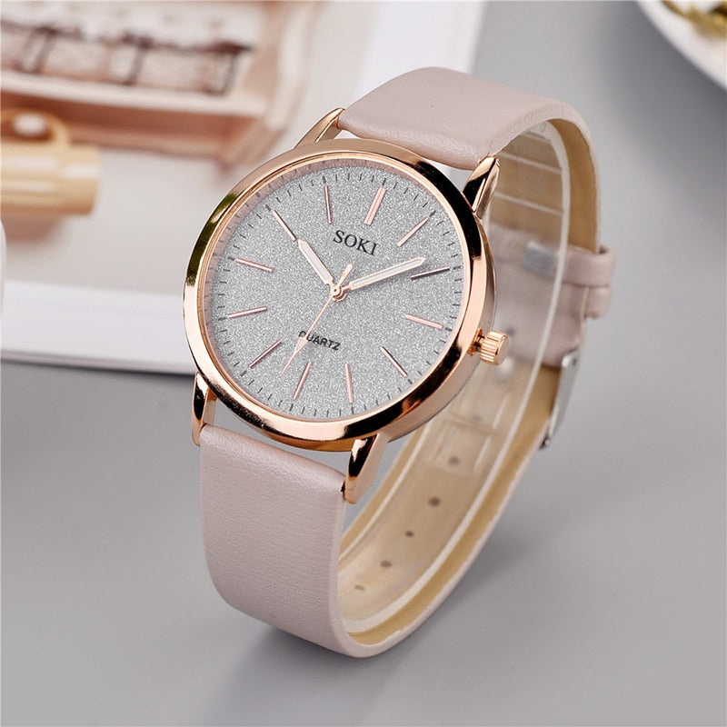 Women's watch with a sparkling dial and bracelet