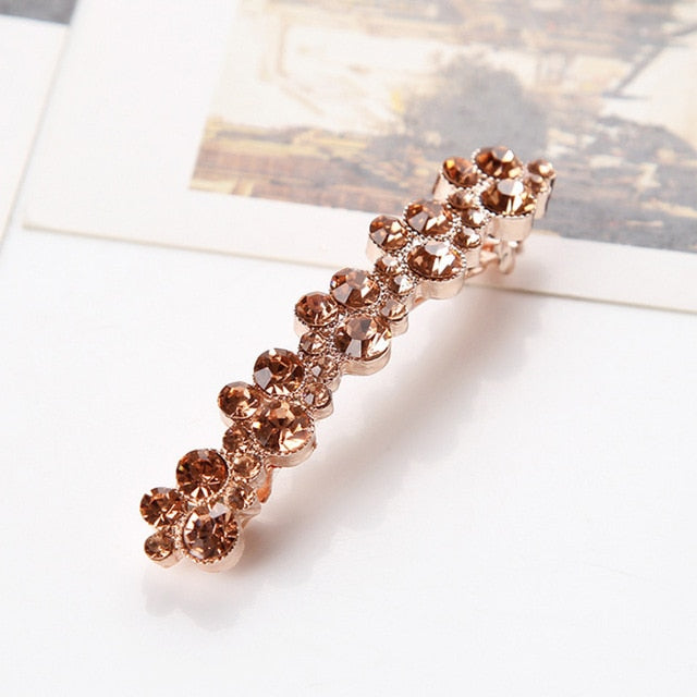 Long hair clip with zircons