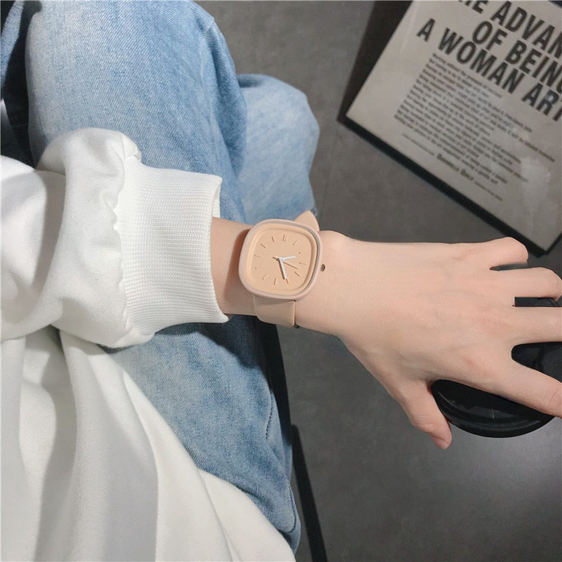 Minimalist silicone ladies watch