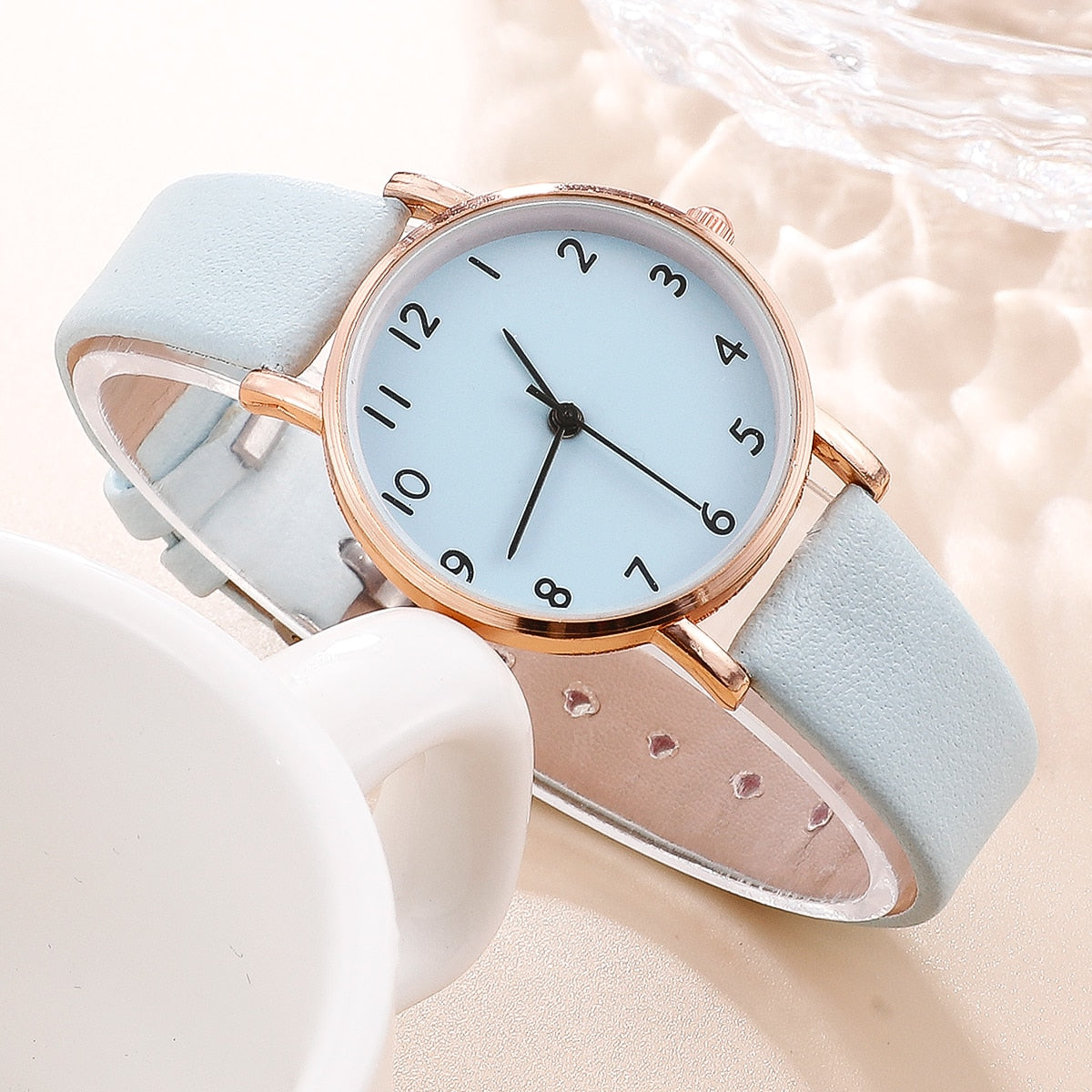 Women's classic watch with a bracelet