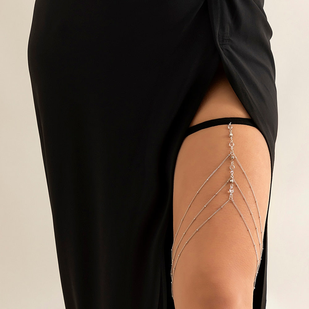 Decorative crystal ankle chain