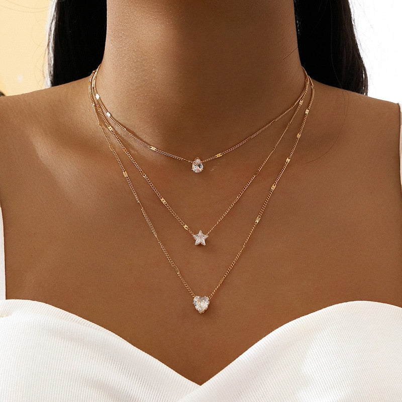 Triple delicate necklace