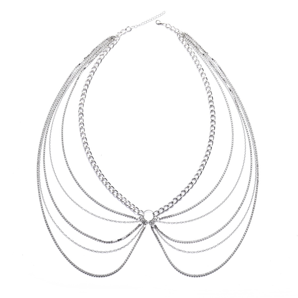 Waist and hip chains with cubic zirconia