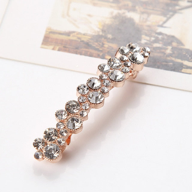 Long hair clip with zircons