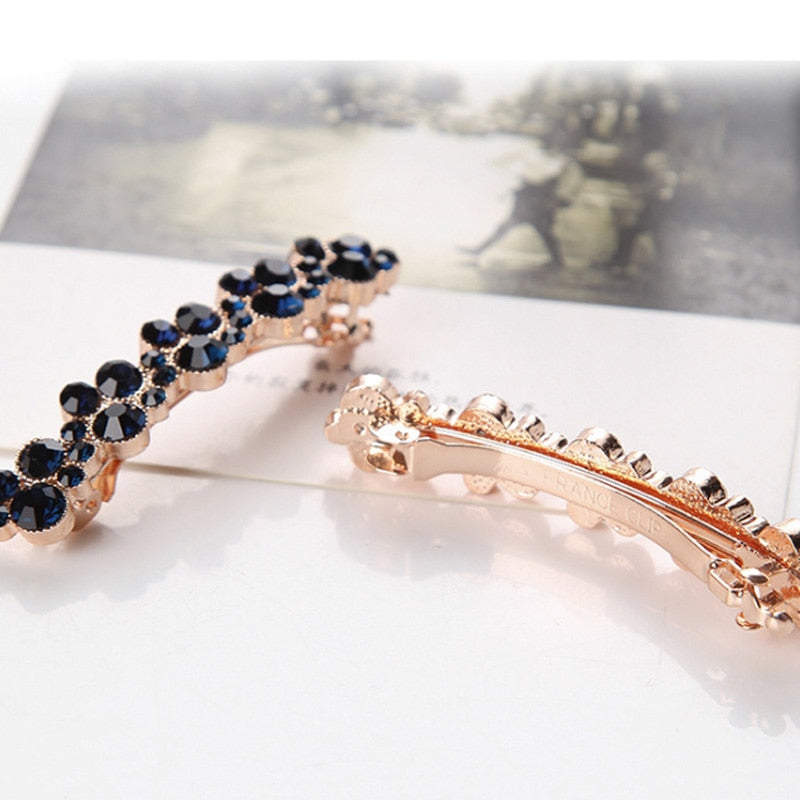 Long hair clip with zircons