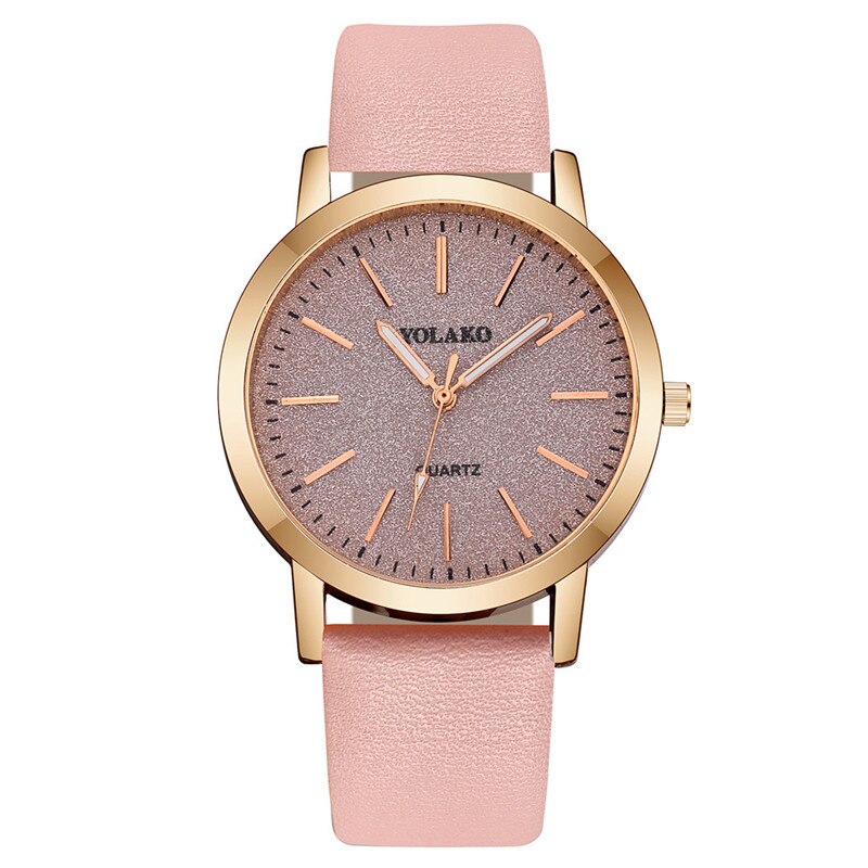 Women's minimalist watch with a glittery dial