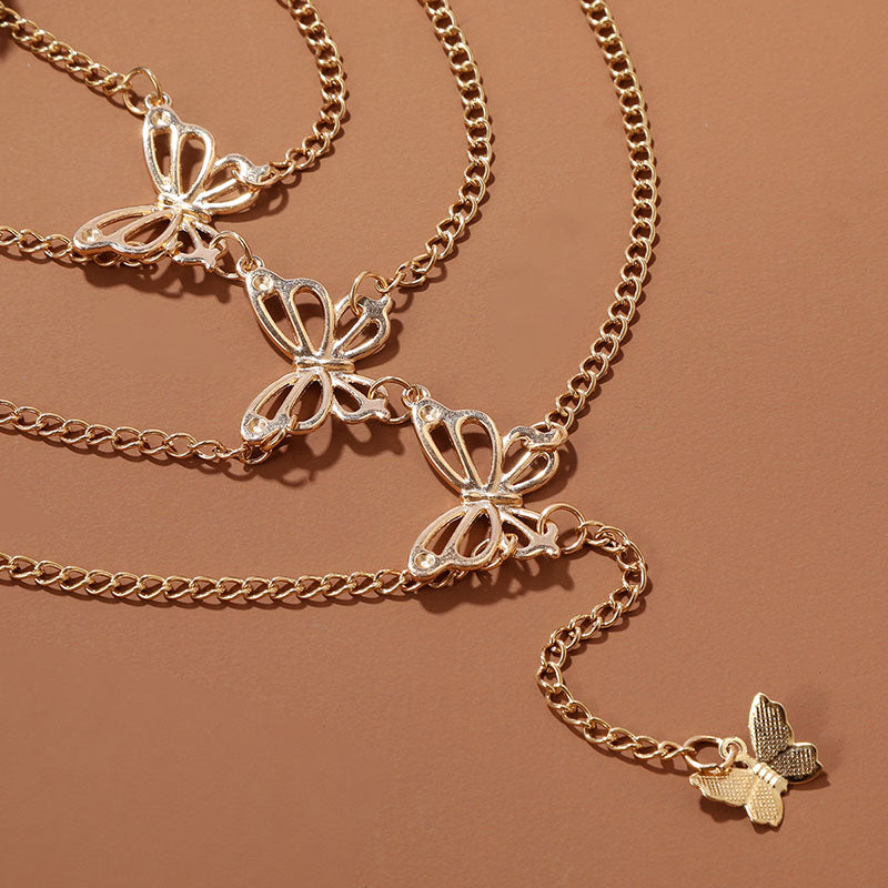 Butterfly motif anklet
