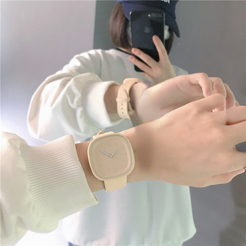 Minimalist silicone ladies watch