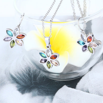 A colorful set of jewelry