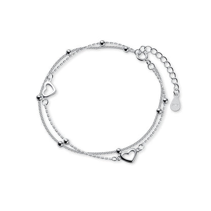 Double heart bracelet