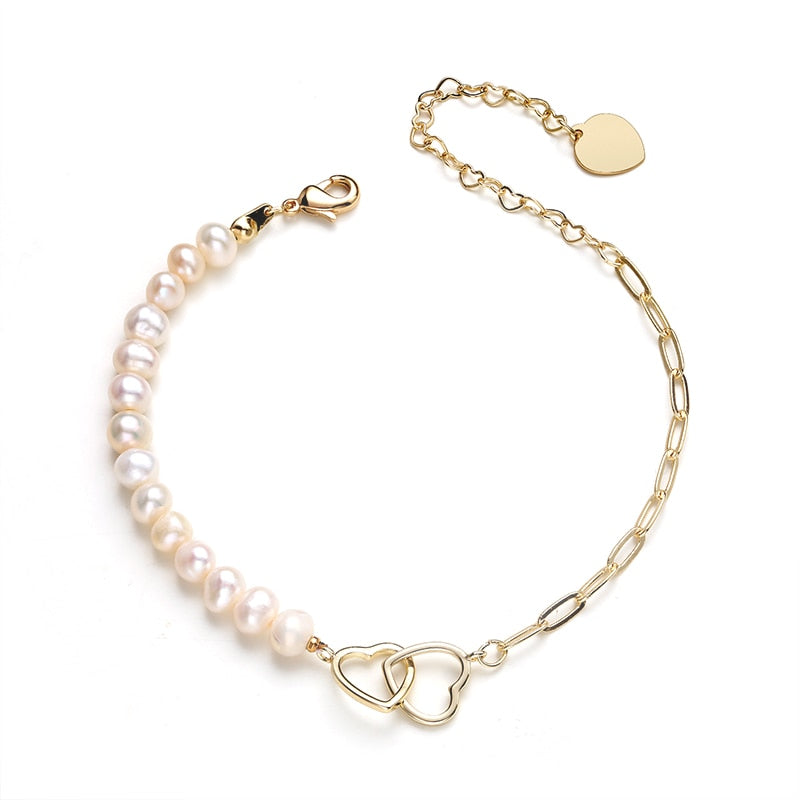 Bracelet with imitation pearls