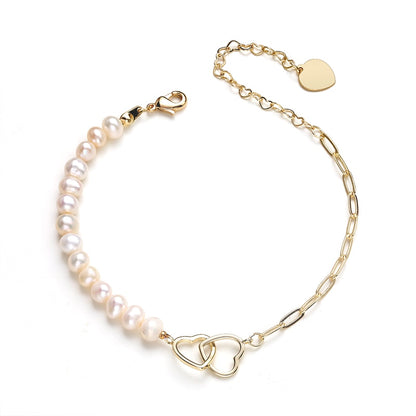 Bracelet with imitation pearls