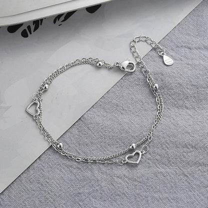 Double heart bracelet