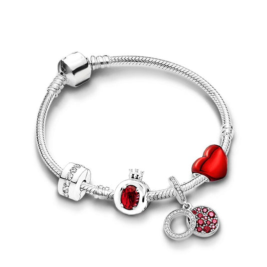 Modular bracelet with a heart