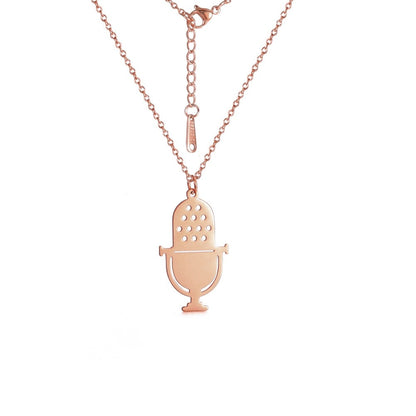 Necklace with microphone pendant