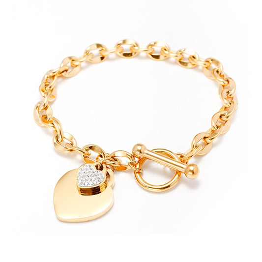 Bracelet with a heart-shaped pendant