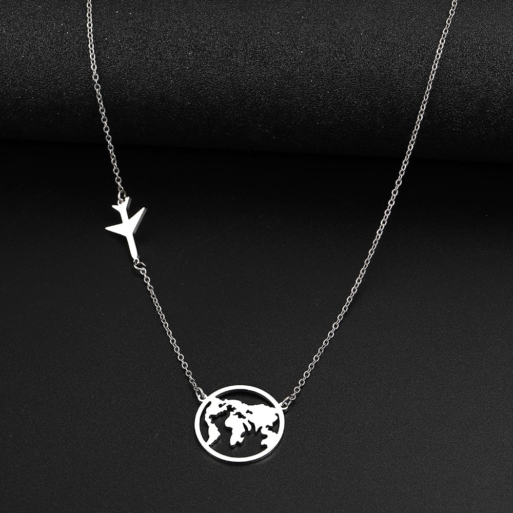 Necklace - travel motif