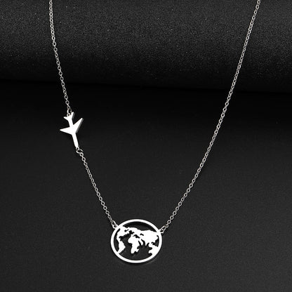 Necklace - travel motif