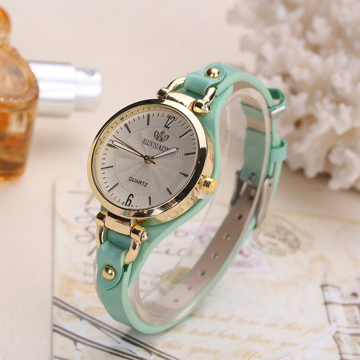 Ladies' watch on a thin strap