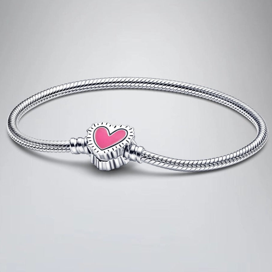 Bracelet with a heart-shaped pendant