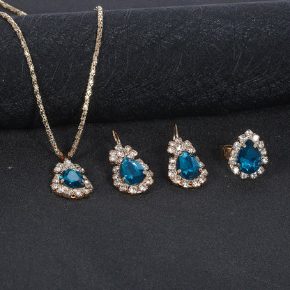 A set of jewelry with cubic zirconias