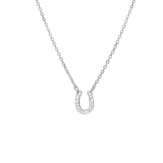 Necklace with a pendant in the shape of a horseshoe