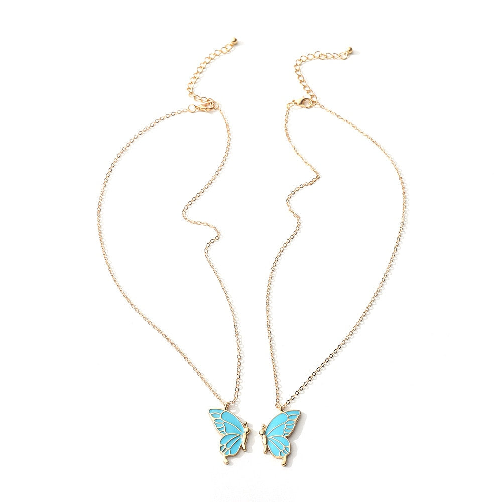 Butterfly necklace set