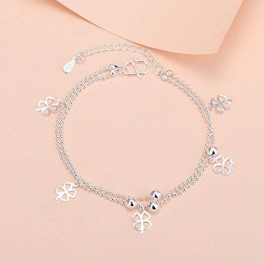 Bracelet with a four-leaf clover motif