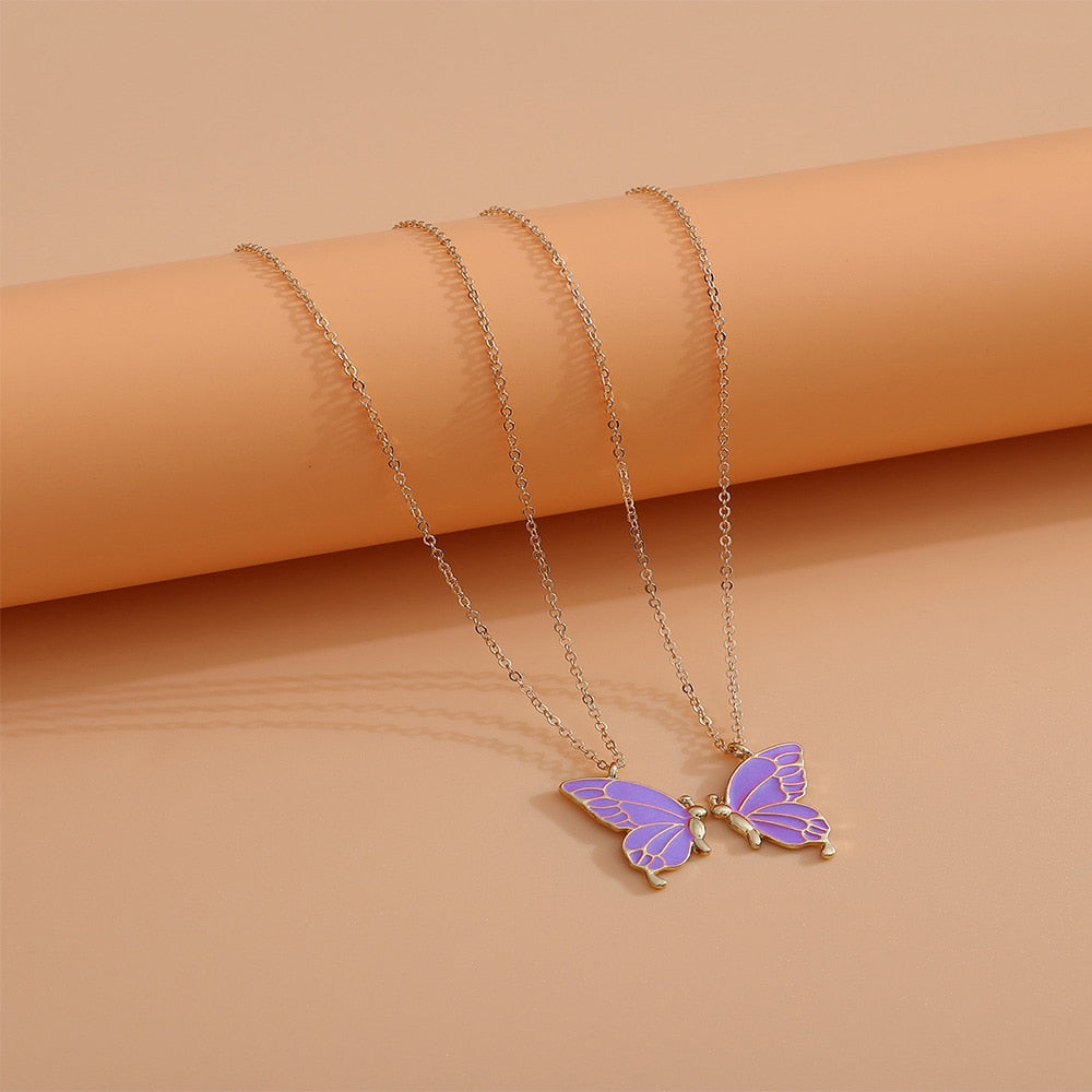 Butterfly necklace set