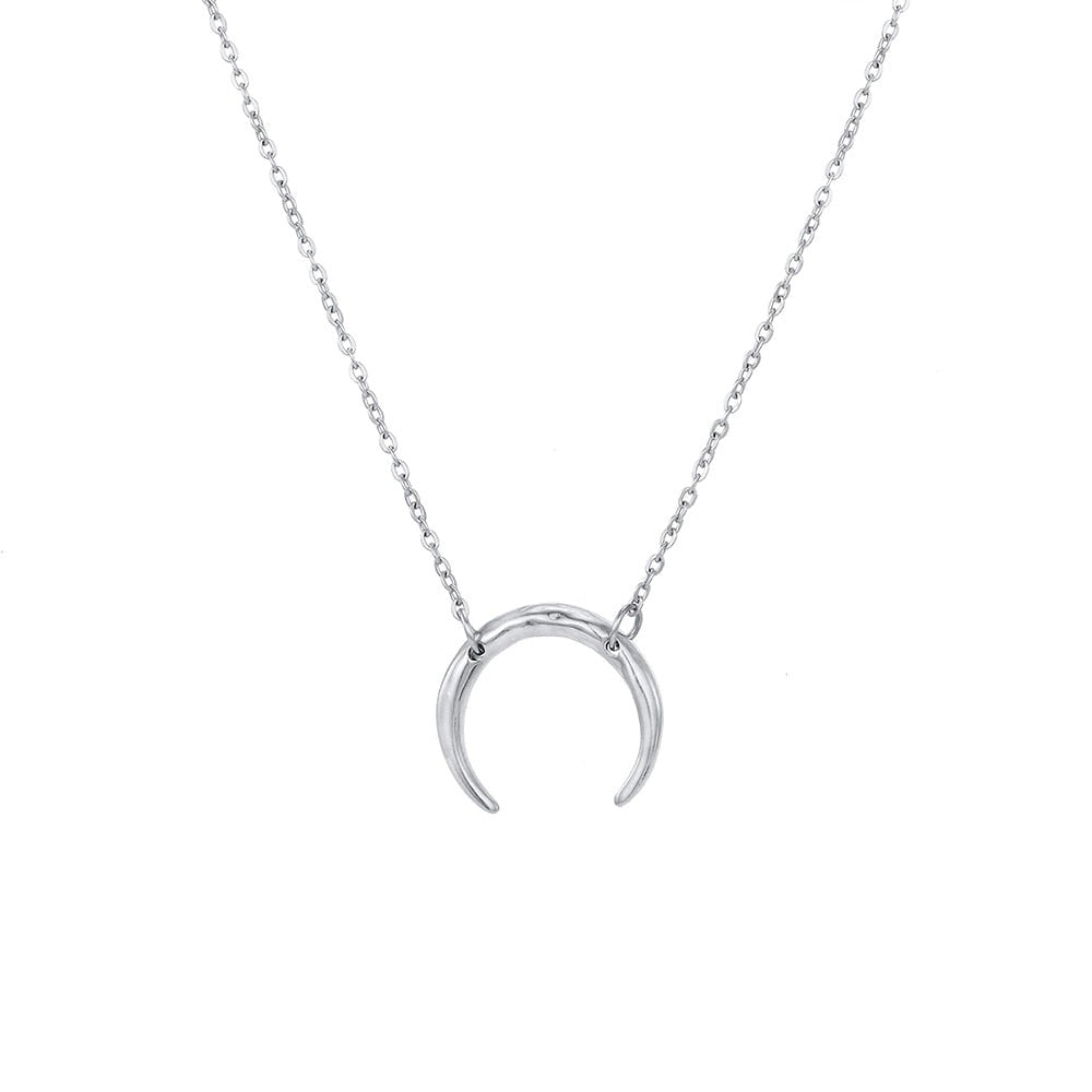 Necklace with a moon-shaped pendant