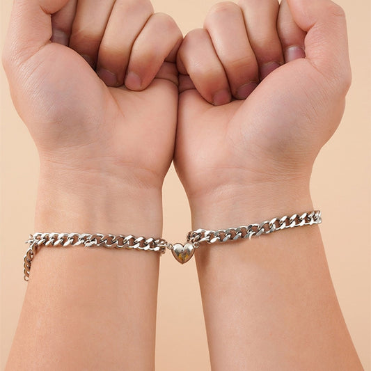 A set of heart bracelets