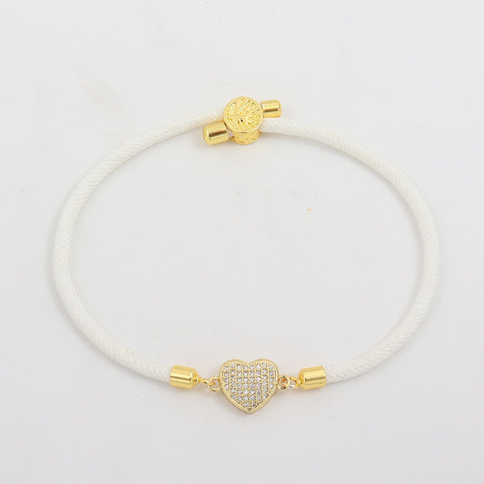 Bracelet with a string with a heart