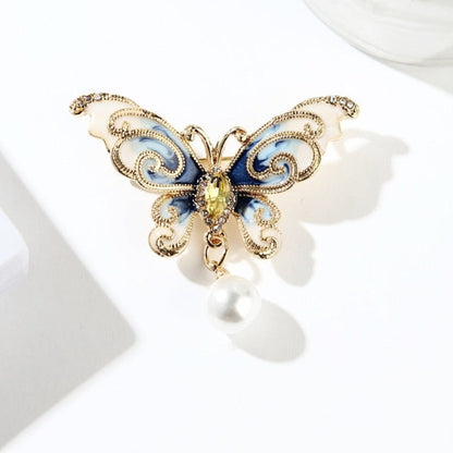 Marble butterfly brooch