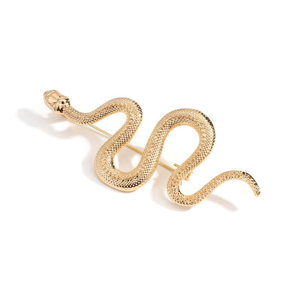 Snake motif brooch