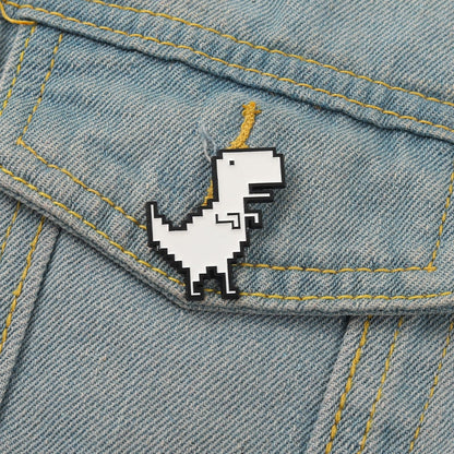 Pin - pixelated dinosaur