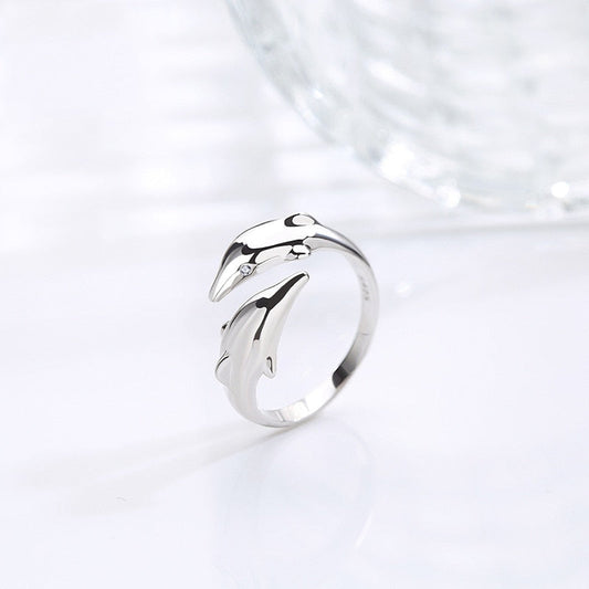 Dolphin motif ring