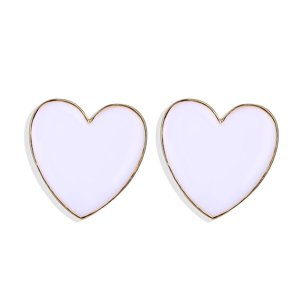 Earrings - colorful hearts