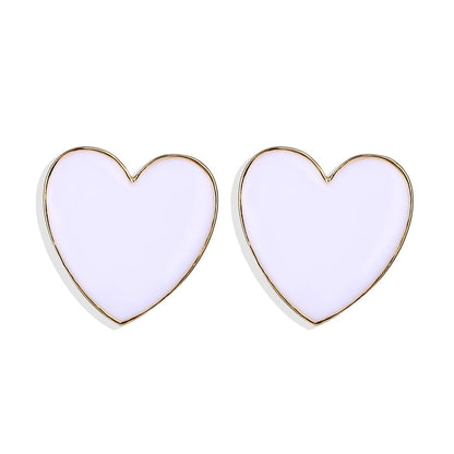 Earrings - colorful hearts