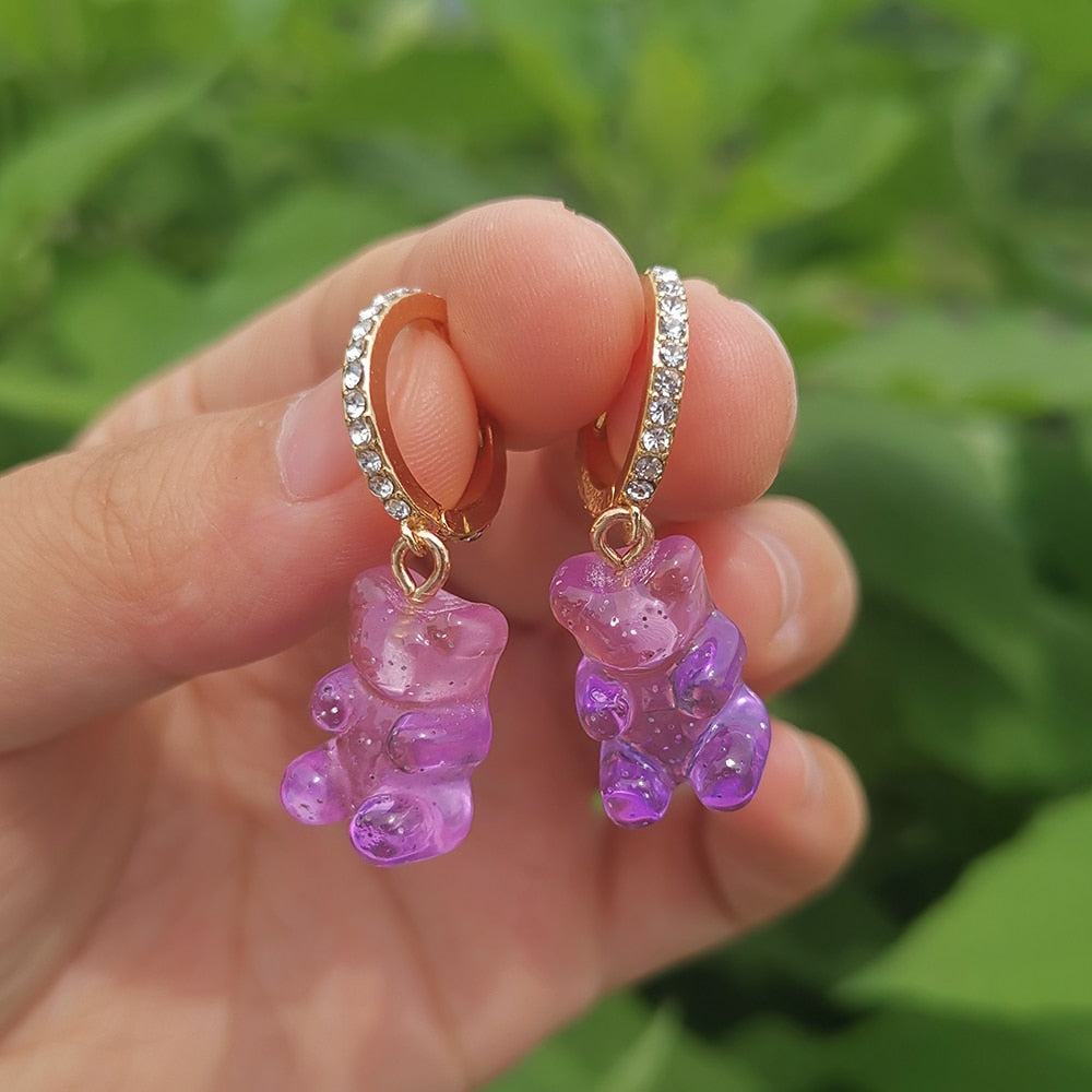 Teddy bear earrings