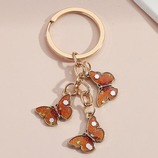 Butterfly motif keychain