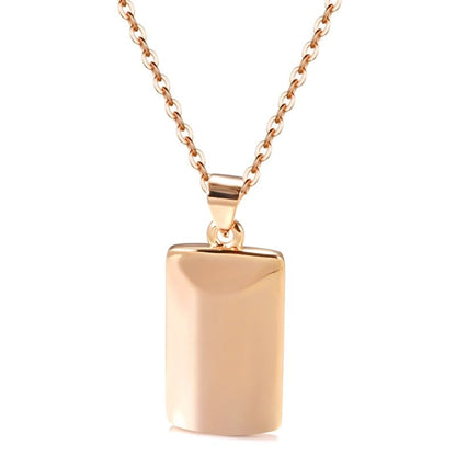 Necklace with a rectangular pendant