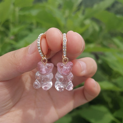 Teddy bear earrings