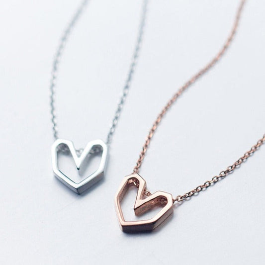 Necklace - geometric heart