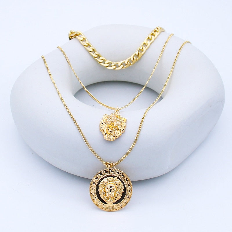 Triple necklace - lion