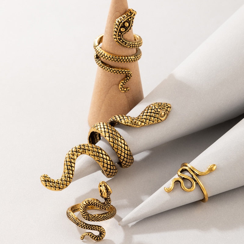 Snake Rings Set