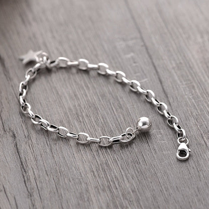 Silver bracelet with a star